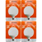 Osaka (4 Adet) 20W (120W) 3000K (Sarı Işık) E27 Duylu (Kalın Duy) Glop LED Ampul