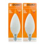 Osaka 6W (50W) Günışığı 4000K E14 Led Mum Ampul, 2 Adet