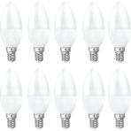 Osaka 6W Dekoratif LED Mum Ampul Buji 10'lu Paket Beyaz Işık E14 Avize Lambası Ince Duy Küçük Ampul - 1 - 10 W