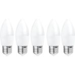 Osaka 6W Dekoratif LED Mum Ampul Buji 5'li Paket Beyaz Işık E27 Duylu Küçük Ampul Kalın Duy - 1 - 10 W