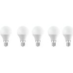 Osaka 6W Dekoratif LED Top Ampul Buji 5'li Paket Beyaz Işık E14 Avize Lambası Ince Duy Küçük Ampul