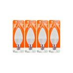 Osaka 7W (50W) Sarı Işık (3000K) E14 Duylu Led Mum Ampul, 4 Adet