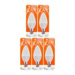 Osaka 7W (50W) Sarı Işık (3000K) E14 Duylu Led Mum Ampul, 5 Adet