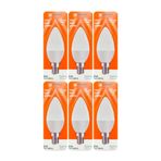 Osaka 7W (50W) Sarı Işık (3000K) E14 Duylu Led Mum Ampul, 6 Adet