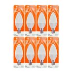 Osaka 7W (50W) Sarı Işık (3000K) E14 Duylu Led Mum Ampul, 8 Adet