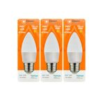 Osaka 9W (70W) Sarı Işık (3000K) E27 Duylu Led Mum Ampul, 3 Adet