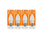 Osaka 9W (70W) Sarı Işık (3000K) E27 Duylu Led Mum Ampul, 4 Adet