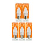 Osaka 9W (70W) Sarı Işık (3000K) E27 Duylu Led Mum Ampul, 5 Adet
