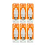 Osaka 9W (70W) Sarı Işık (3000K) E27 Duylu Led Mum Ampul, 6 Adet