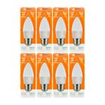 Osaka 9W (70W) Sarı Işık (3000K) E27 Duylu Led Mum Ampul, 8 Adet