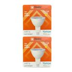 Osaka LED Ampul, 7W (50W), Sarı Işık (3000K), MR16 G4 Duylu, 2 Adet