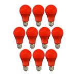 Osaka Light (10 Adet) Osaka 10W Kırmızı Işık E27 Duylu (Kalın Duy) Led Ampul