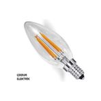 Osaka Light 6w E14 Duylu 2700k Sarı Işık 780lm Led Flemanlı Şeffaf Mum Buji Ampul