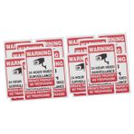 OSALADI 100 Sayfa Uyarı Çıkartmaları Saat Uyarı Işaretleri Güvenlik Uyarı Işareti Imza Izinsiz Giriş Yok Etiket Kağıdı Mat Güvenlik Işareti Uyarı Çıkartması Ev Duvar Çıkartması