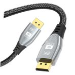 OSALADI 14 Sürüm Çinko Alaşımlı Displayport Kablosu 2m Gümüş 8k Monitör Bağlantı Kablosu Pc Tv Dizüstü Bilgisayar Oyun Konsolu Için Rastgele Renk