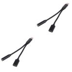 OSALADI 2 Adet Mini Boyutlu Tip-c Kulaklık Adaptörü 2si 1 Arada Kulaklık Kulaklık Dönüştürücü Şarj Kulaklık Usb C Kulaklık Konnektörü Telefon Ve Kulaklıklar Için