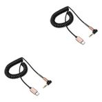 OSALADI 2 yaylı ses kablosu Spring ses kablosu Kulaklık adaptörü Type-C araba ses kablosu Telefon ses kablosu tip-c kulaklık dönüştürücü kulaklık jak adaptörü çok işlevli adaptör pvc