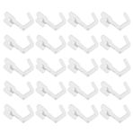 OSALADI 20 Adet Ilişki Kurmak Garaj Duvarı Için Merdiven Kancaları Delikli Pano Kutuları Giysiler Için Ağır Hizmet Askıları Delikli Pano Kancası Mandal 4x8 Plastik Tel Kanca Kancalı Beyaz