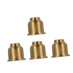 OSALADI 4 Adet Pirinç lamba kabı mumluk pirinç mum tabağı mum bardak sahipleri pencereler için elektrikli mumlar mum kapağı metal adak mumlukları metal mumluk Golden
