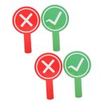 OSALADI 4pcs Öğrenci Etkileşimi Ve Iletişimi Için Sınıf Oylama Kürekleri Sınıf Etkinlikleri Ve Okul Malzemeleri Için Yeniden Kullanılabilir El Panoları