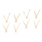 OSALADI 8 Takım Saat Ahşap Eller Diy Saat Değiştirmeleri Saat Tamir Parçaları Profesyonel Saat Işaretçileri Duvar Saati Parçaları Saat Iğnesi Değişimi 3 Boyutlu Büyük Saat Odun Kısa Boylu