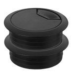 OSALADI Masa Grommet 50mm Siyah Tel Grommet Kablo Deliği Kapağı Kablo Düzenleyici Delik Kapağı Ofis Ev Okulu Için