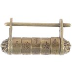OSALADI Vintage Kilit Çin Tarzı Küçük Metal Kilit Metin Şifre Bebek Güvenlik Kiti