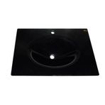 Oscar Cam Lavabo 12 mm 100 x 56 cm Siyah