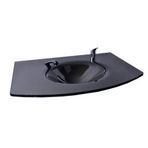 Oscar Kuaför Cam Lavabo 12 mm 100 x 56 cm Siyah K212