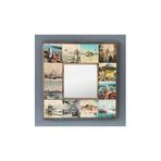 Oscar Stone Decor Ahşap Çerçeveli Istanbul Temalı Taş Ayna 43 X 43 cm AYN2-005.
