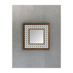 Oscar Stone Decor Ahşap Çerçeveli Mozaik Doğaltaş Ayna 33 Cm X 33 Cm Ayn-047