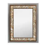 Oscar Stone Decor Ahşap Çerçeveli Mozaik (mermer) Ayna 53x73 Cm Seramik-deniz Yıldızı Kabuğu Shell AYN5070-012