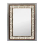 Oscar Stone Decor Ahşap Çerçeveli Mozaik (mermer) Ayna 53x73 Cm Seramik Desenli-brown-kahve-karo AYN5070-050