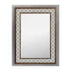 Oscar Stone Decor Ahşap Çerçeveli Mozaik (mermer) Ayna 53x73 Cm Seramik Desenli-brown-kahve-karo AYN5070-059