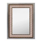 Oscar Stone Decor Ahşap Çerçeveli Mozaik (mermer) Ayna 53x73 Cm Seramik Desenli-karo-kırmızı Beyaz AYN5070-057