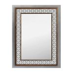 Oscar Stone Decor Ahşap Çerçeveli Mozaik (mermer) Ayna 53x73 Cm Seramik Desenli-karo-siyah Beyaz AYN5070-006