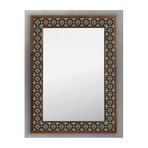 Oscar Stone Decor Ahşap Çerçeveli Mozaik (mermer) Ayna 53x73 Cm Seramik Desenli-karo-siyah Kahvereng AYN5070-051