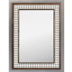 Oscar Stone Decor Ahşap Çerçeveli Mozaik (mermer) Ayna 53x73 Cm Seramik Desenli-krem-karo Desen