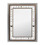 Oscar Stone Decor Ahşap Çerçeveli Mozaik (mermer) Ayna 53x73 Cm Seramik Desenli-love Gift AYN5070-037