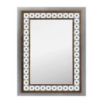 Oscar Stone Decor Ahşap Çerçeveli Mozaik (mermer) Ayna 53x73 Cm Seramik Desenli-turkuaz Temalı AYN5070-053
