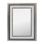 Oscar Stone Decor Ahşap Çerçeveli Mozaik (mermer) Ayna 53x73 Cm Seramik-star-yıldız-karo Desenli AYN5070-047