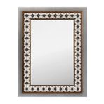 Oscar Stone Decor Ahşap Çerçeveli Mozaik (mermer) Ayna 53x73 Cm Seramik-star-yıldız-karo Desenli