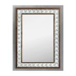 Oscar Stone Decor Ahşap Çerçeveli Mozaik Taş (mermer) Ayna 53x73 Cm Doğal Ayna Eskitme Seramik Desen AYN5070-110