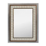 Oscar Stone Decor Ahşap Çerçeveli Mozaik Taş (mermer) Ayna 53x73 Cm Doğal Eskitme Ayna Seramik Desen AYN5070-109