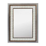 Oscar Stone Decor Ahşap Çerçeveli Mozaik Taş (mermer) Ayna 53x73 Cm Tile Desen Seramik Desenli AYN5070-102