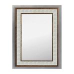 Oscar Stone Decor Ahşap Çerçeveli Mozaik Taş (mermer) Ayna 53x73 Cm Tile Desen Seramik Desenli AYN5070-103