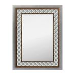 Oscar Stone Decor Ahşap Çerçeveli Mozaik Taş (mermer) Ayna 53x73 Cm Tile Desen Seramik Desenli AYN5070-105