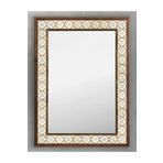 Oscar Stone Decor Ahşap Çerçeveli Mozaik Taş (mermer) Ayna 53x73 Cm Tile Desen Seramik Desenli AYN5070-107
