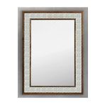 Oscar Stone Decor Ahşap Çerçeveli Mozaik Taş (mermer) Ayna 53x73 Cm Tile Desen Seramik Desenli