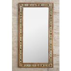 Oscar Stone Decor Ahşap Çerçeveli Mozaik Taş (mermer) Ayna 63x123 Cm Seramik Desenli Kahverengi AYN60120-066